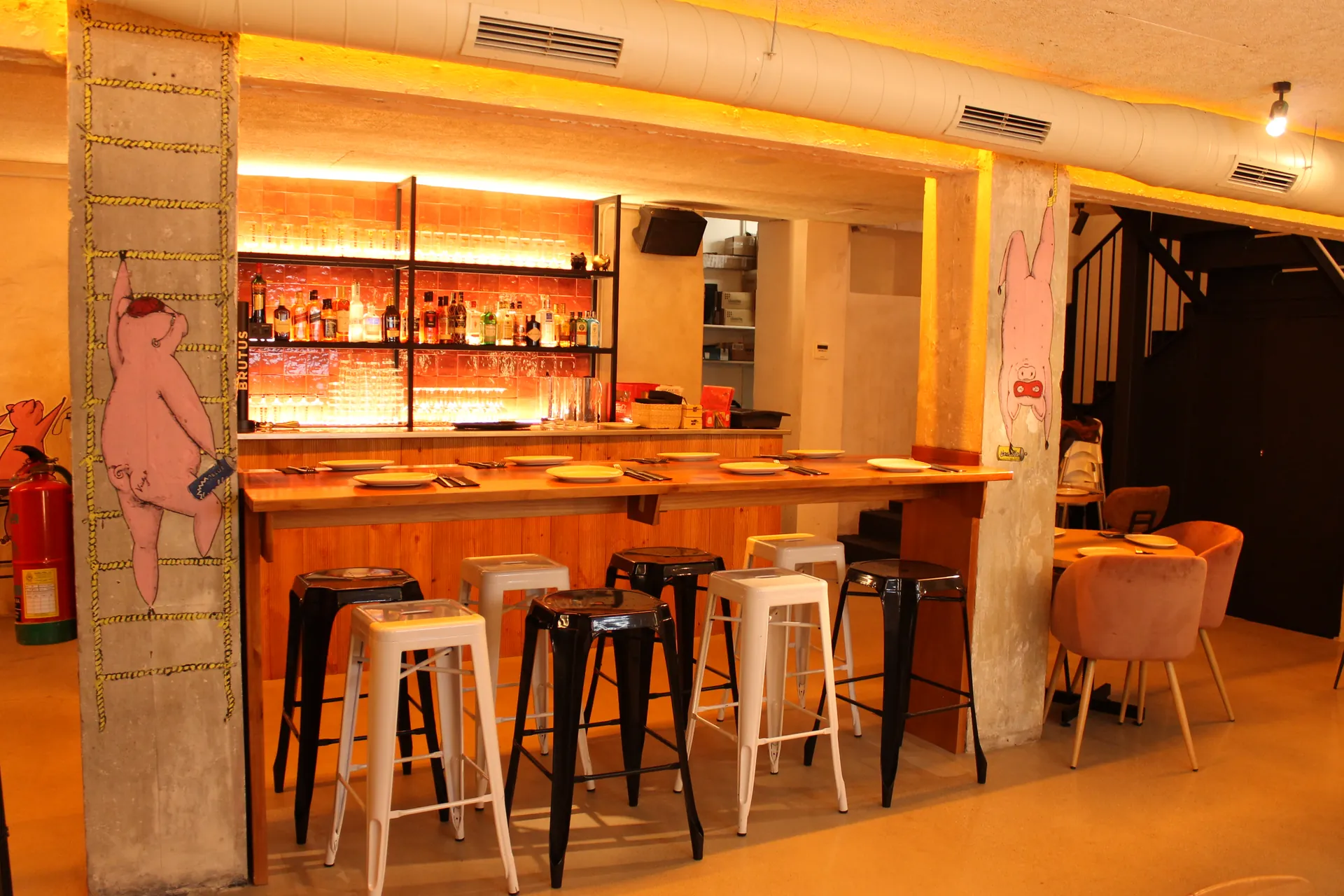 Barra del salón de eventos de Chamberí